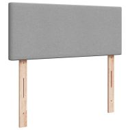 Османска легло с матрак и LED, светлосиво, 120x200 см, плат