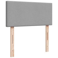 Османска легло с матрак и LED, светлосиво, 100x200 см, плат