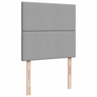 Османска легло с матрак и LED, светлосиво, 100x200 см, плат