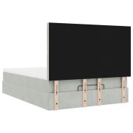 Османска легло с матраци и LED, светлосиво, 140x200 см, кадифе