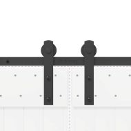 Комплект механизъм за плъзгаща врата, 366 см, стомана, черен