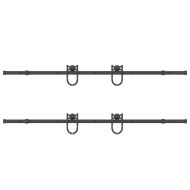 Комплект механизъм за плъзгаща врата, 400 см, стомана, черен