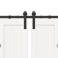 Комплект механизъм за плъзгаща врата, 400 см, стомана, черен