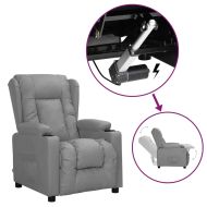 Изправящ стол, сив, изкуствена кожа