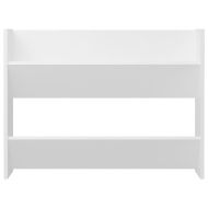 Стенен шкаф за обувки, бяло, 80x18x60 см, инженерно дърво