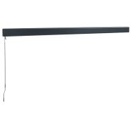 Прибираща се тента жълто и бяло 4,5x3 м плат и алуминий