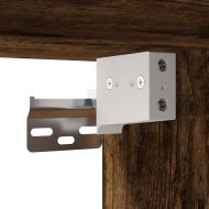 Стенен шкаф за баня, опушен дъб, 100x25x30 см, инженерно дърво