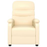 Реклайнер, кремав, изкуствена кожа