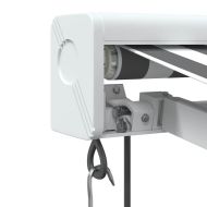 Прибираща се тента, антрацит и бяло, 3x2,5 м, плат и алуминий