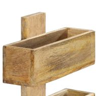 Стенна поставка за списания, 30x11x72 см, масивно мангово дърво