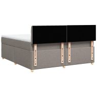 Боксспринг легло с матрак, таупе, 180x200 см, плат