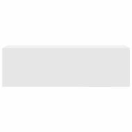 Стенен шкаф за баня, бял, 100x25x30 см, инженерно дърво