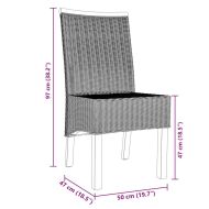 Трапезни столове 2 бр кафяви естествен ратан