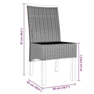 Трапезни столове, 6 бр, кафяви, естествен ратан