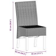 Трапезни столове 2 бр кафяви естествен ратан