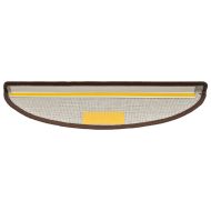 Изтривалки за стълби, 15 бр., 56x17x3 см, кафеенокафяви, полукръгли