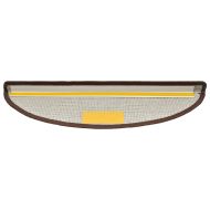 Изтривалки за стълби, 30 бр., 56x17x3 см, кафеенокафяви, полукръгли