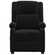 Електрически масажен стол, черен, кадифе