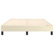 Рамка за легло с пружини кремава 140x190 см изкуствена кожа
