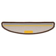 Изтривалки за стълби, 15 бр., 56x17x3 см, кафяви, полукръгли