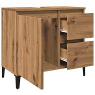 Шкаф за мивка, дъб артизан, 65x33x60 см, инженерно дърво