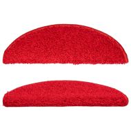 Изтривалки за стълби, 15 бр., 56x17x3 см, червени, полукръгли