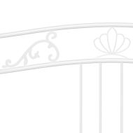 Рамка за легло/разтегателен диван, бяла, метал, 90x200 см