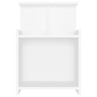 Нощнo шкафче, бяло, 40x35x60 см, инженерно дърво