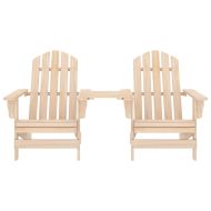 Градински столове Адирондак с масичка за чай, чам масив