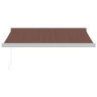 Ръчно прибираща се тента, кафява, 300x250 см