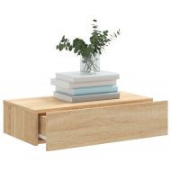 ТВ шкаф с LED осветление, дъб сонома, 60x35x15,5 см