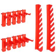 Стенен органайзер с 29 бр кутии за инструменти червено и черно