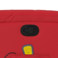 Масажен реклайнер стол, червен, изкуствена кожа