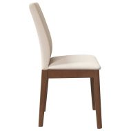 Трапезни столове с възглавници 2бр Кафяв масивна дървесина гума