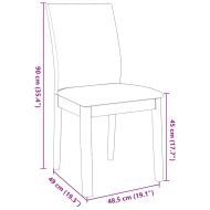 Трапезни столове с възглавници 2бр Кафяв масивна дървесина гума