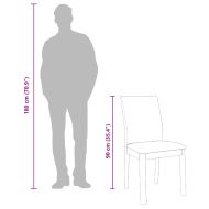 Трапезни столове с възглавници 2бр Кафяв масивна дървесина гума