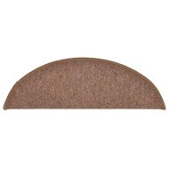 Изтривалки за стълби, 30 бр., 56x17x3 см, кафяви, полукръгли
