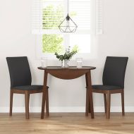 Трапезни столове с възглавници 2бр Кафяв масивна дървесина гума