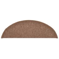 Постелки за стъпала, 15 бр, кафяви, 56x17x3 см