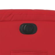 Електрически изправящ реклайнер стол, червен, изкуствена кожа