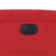 Електрически стол реклайнер, червен, изкуствена кожа