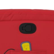 Изправящ масажен реклайнер стол, червен, изкуствена кожа