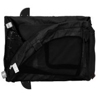 Ремарке за колело за любимци черно Оксфорд плат и желязо