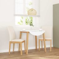 Трапезни столове с възглавници 2 бр масивна дървесина гума