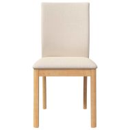 Трапезни столове с възглавници 2 бр масивна дървесина гума