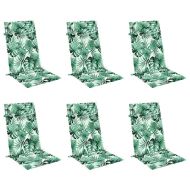 Възглавници за столове с облегалка 6 бр на листа Оксфорд плат