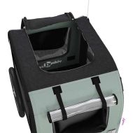 Ремарке за колело за любимци сив и черен Оксфорд плат и желязо