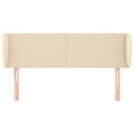 Горна табла за легло с уши, кремава, 147x23x78/88 см, плат