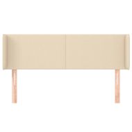Горна табла за легло, кремава, 147x16x78/88 см, плат