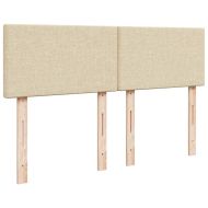 Боксспринг легло с матрак, кремава, 140x200 см, плат